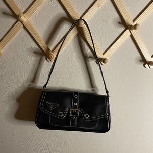 Black leather luxury bag